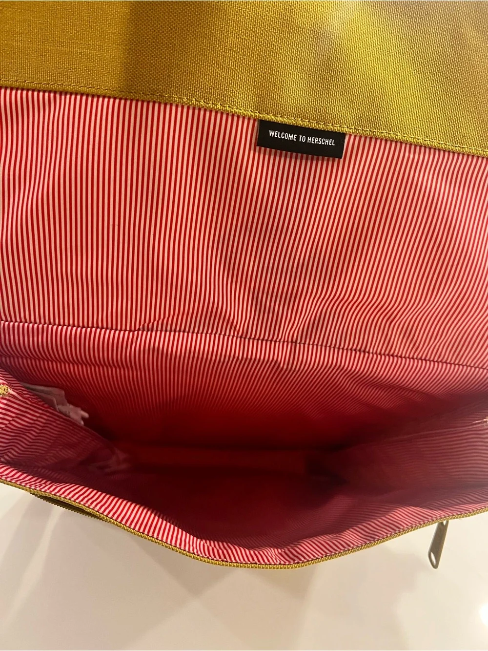 Herschel Supply Company Mustard Yellow City Backpack with Leather Trim